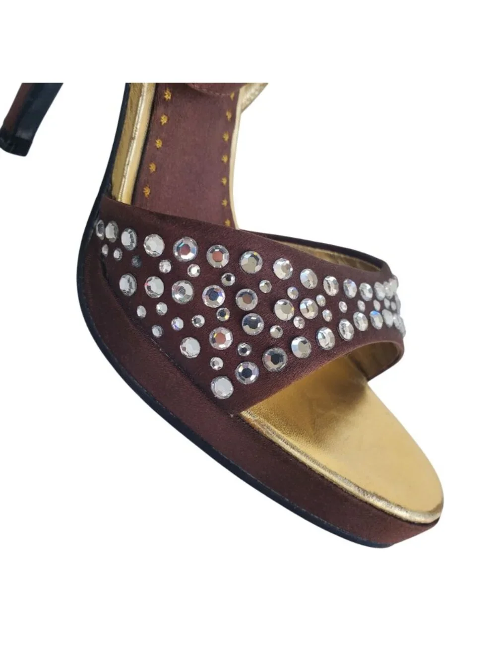 Y2K Vintage Betsey Johnson Cristie Rhinestone Platform Sandals Size 7